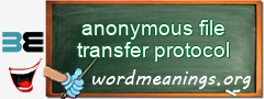 WordMeaning blackboard for anonymous file transfer protocol